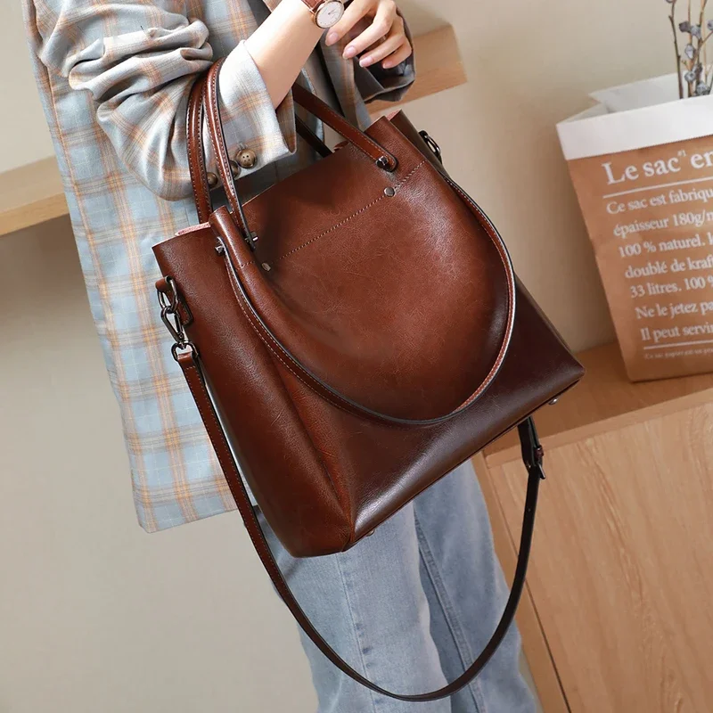 Luxury Bags From China - Genuine Leather Tote Bag for Women
