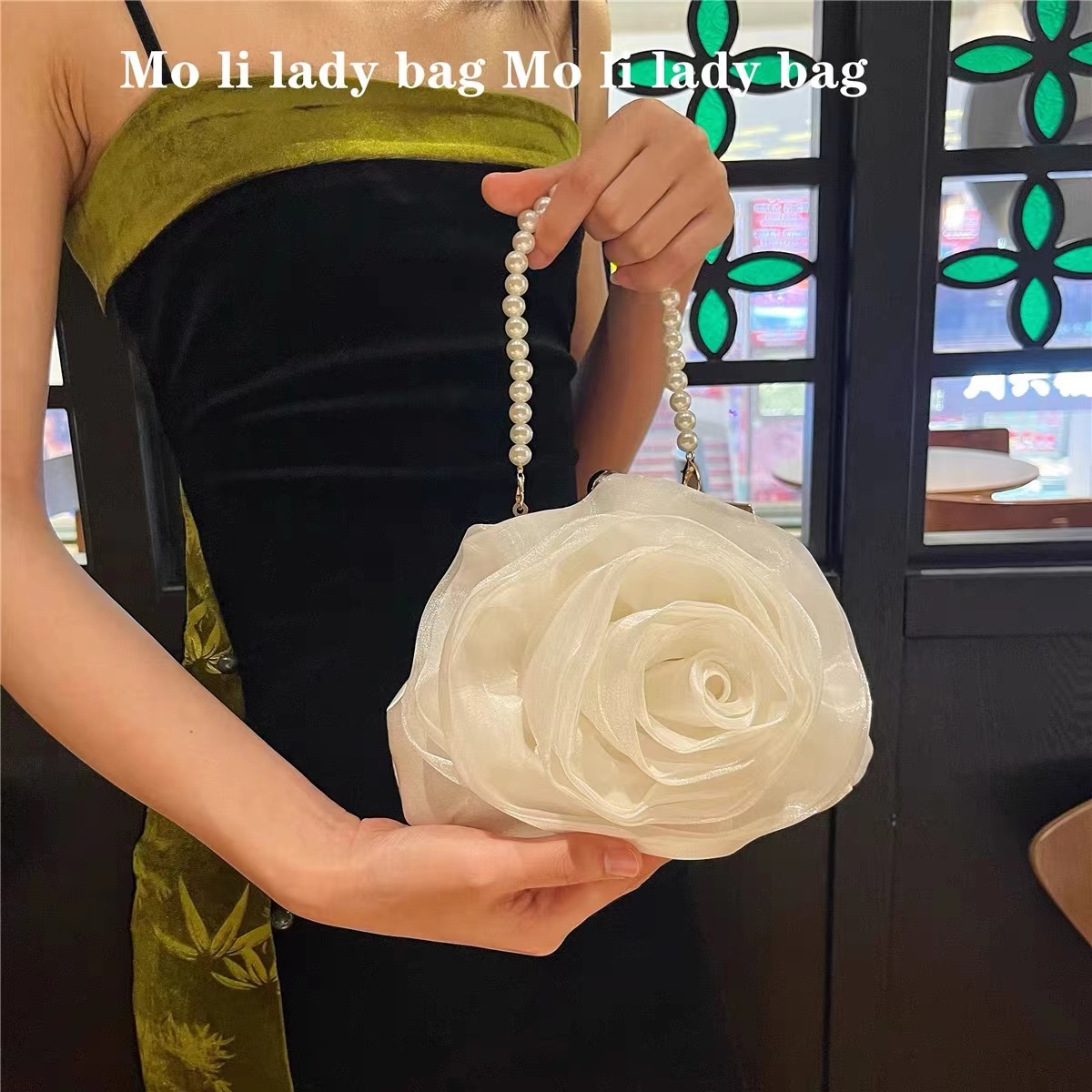 Luxury Bags Supplier - Luxury Designer Satin Floral Handbag Women