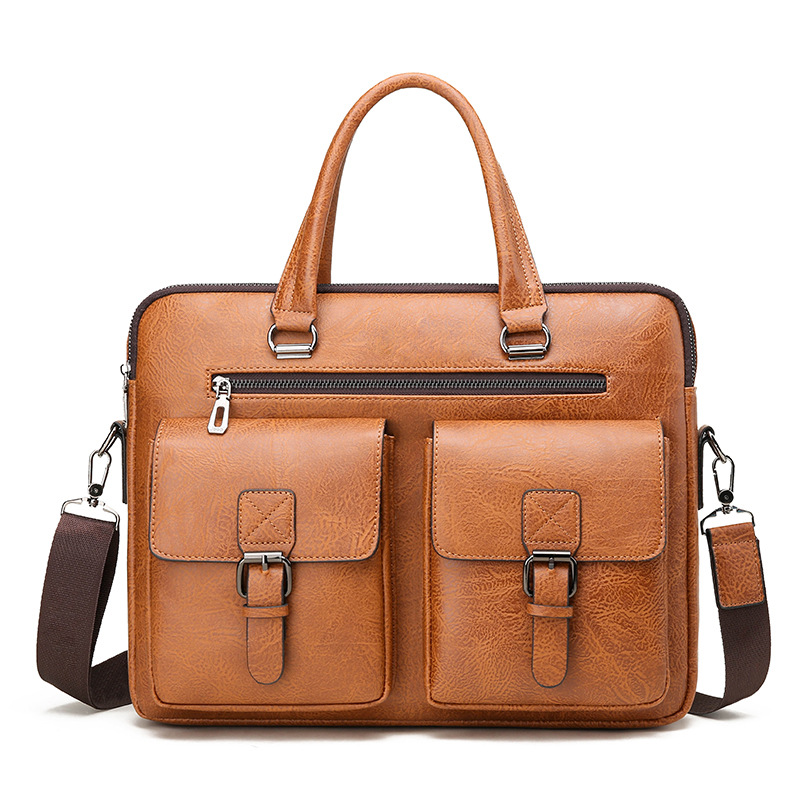 Luxury Bags Leather - Luxury Brand Man Business Briefcase Bag