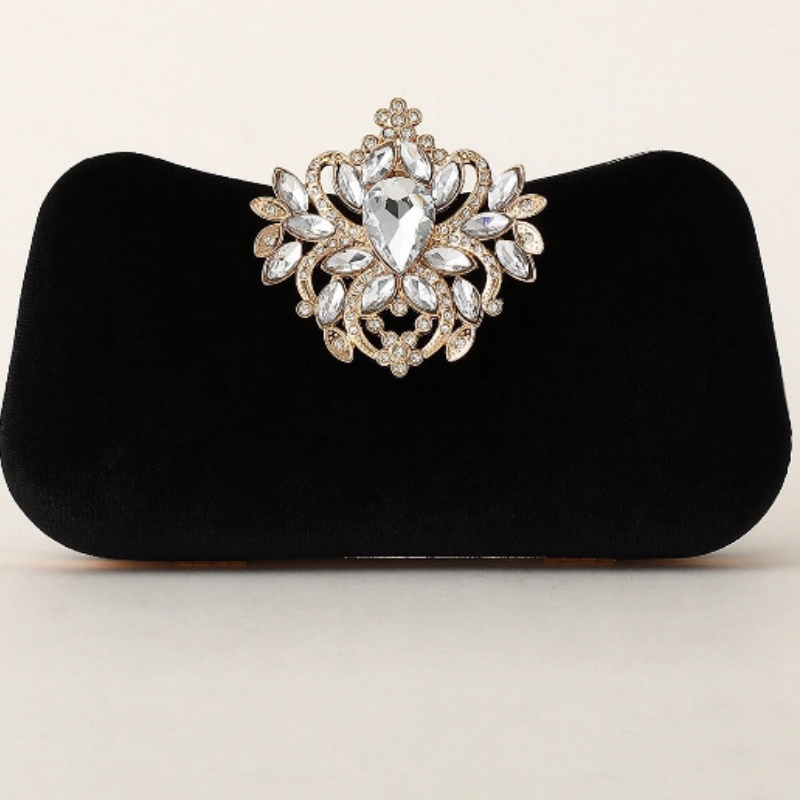 Dark Green Velvet Clutch Bag L - Luxury Bags Supplier ulasan dan harga