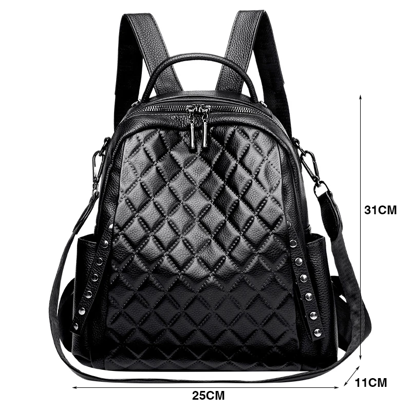 Genuine Leather Rucksack Women - Luxury Bags Leather ulasan dan harga