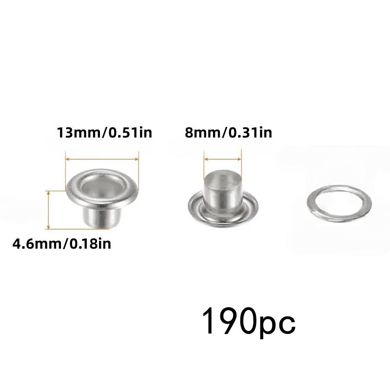 190Pcs 8mm quick-release eyele - Luxury Bags Repair ulasan dan harga