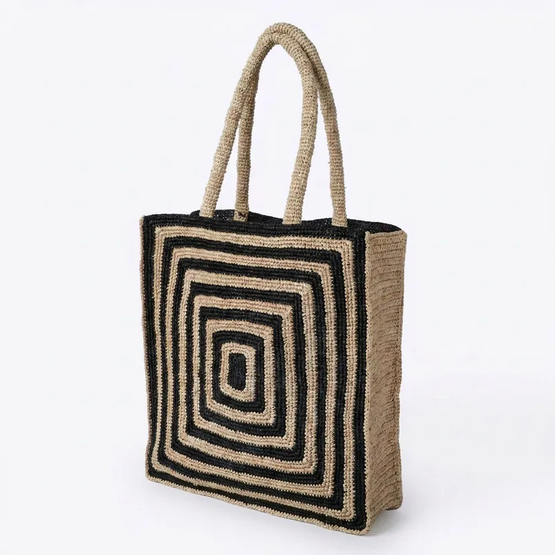 Striped raffia woven straw bag - Luxury Bags For You ulasan dan harga