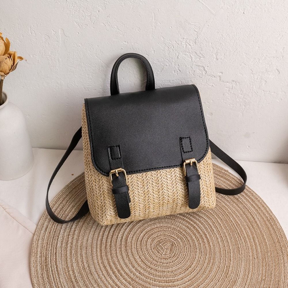 Versatile Bag PU Leather Straw - Luxury Bags Leather ulasan dan harga
