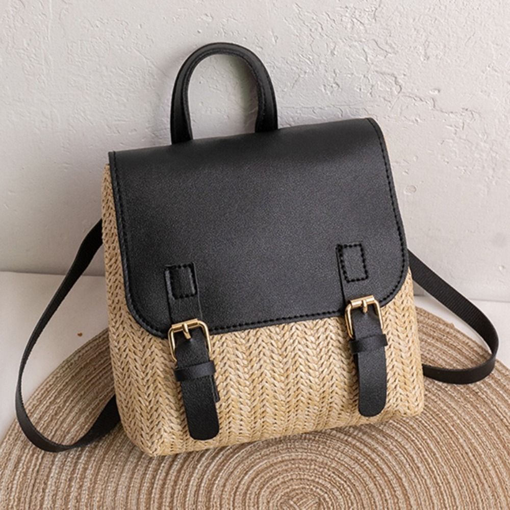 Versatile Bag PU Leather Straw - Luxury Bags Leather ulasan dan harga