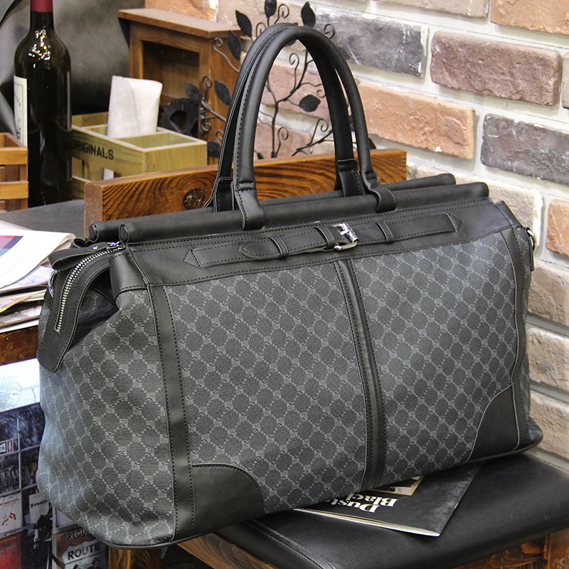 Fashion Plaid Travel Bag Men H - Luxury Bags Tote ulasan dan harga