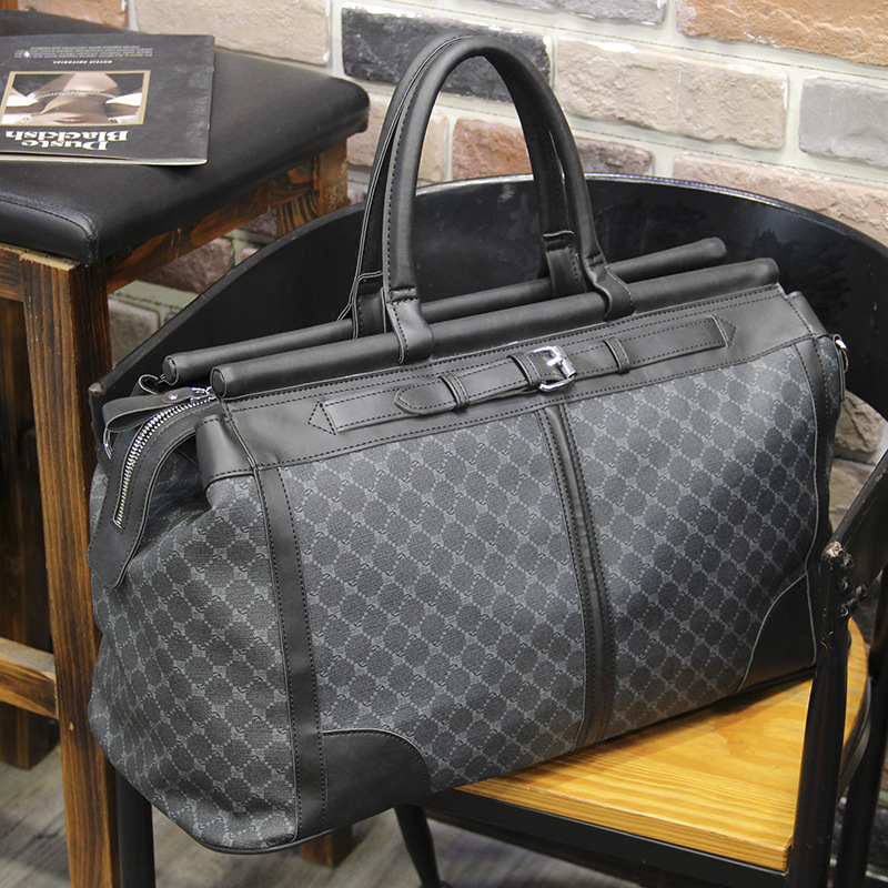 Fashion Plaid Travel Bag Men H - Luxury Bags Tote ulasan dan harga