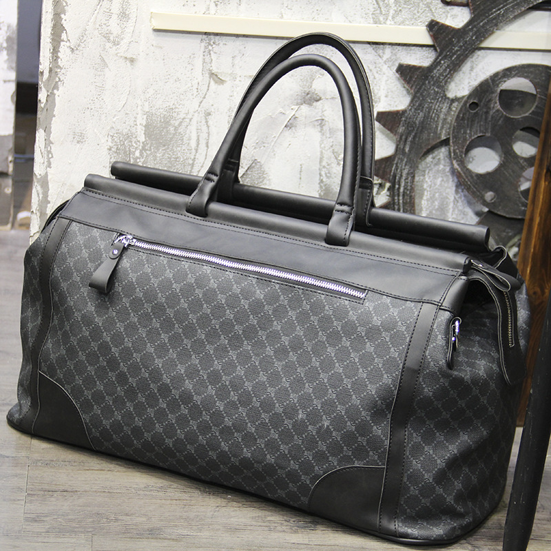 Fashion Plaid Travel Bag Men H - Luxury Bags Tote ulasan dan harga