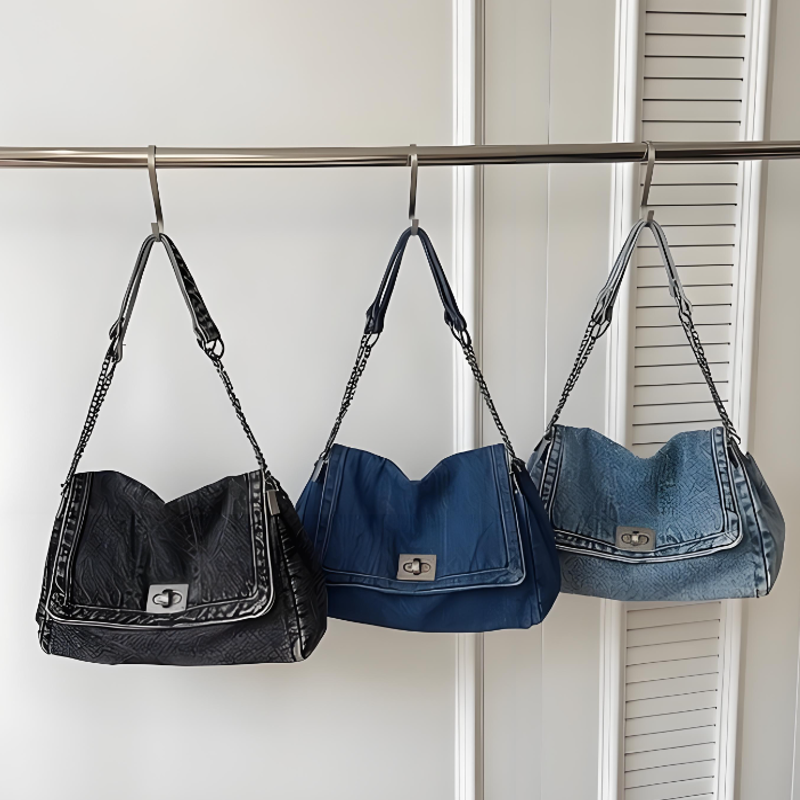 Retro Distressed Washed Denim  - Saddle Bag Distressed ulasan dan harga