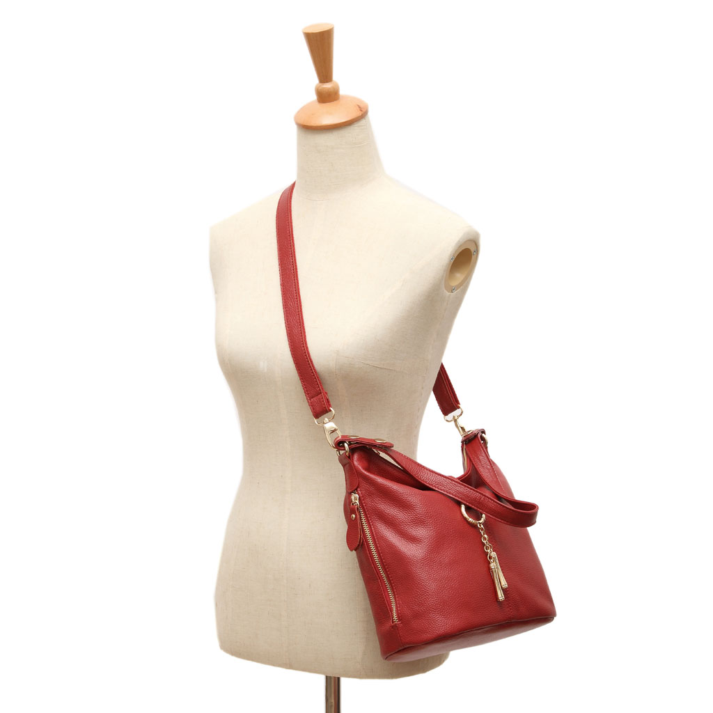 Zency Elegant Women Red Leathe - Luxury Bags From China ulasan dan harga