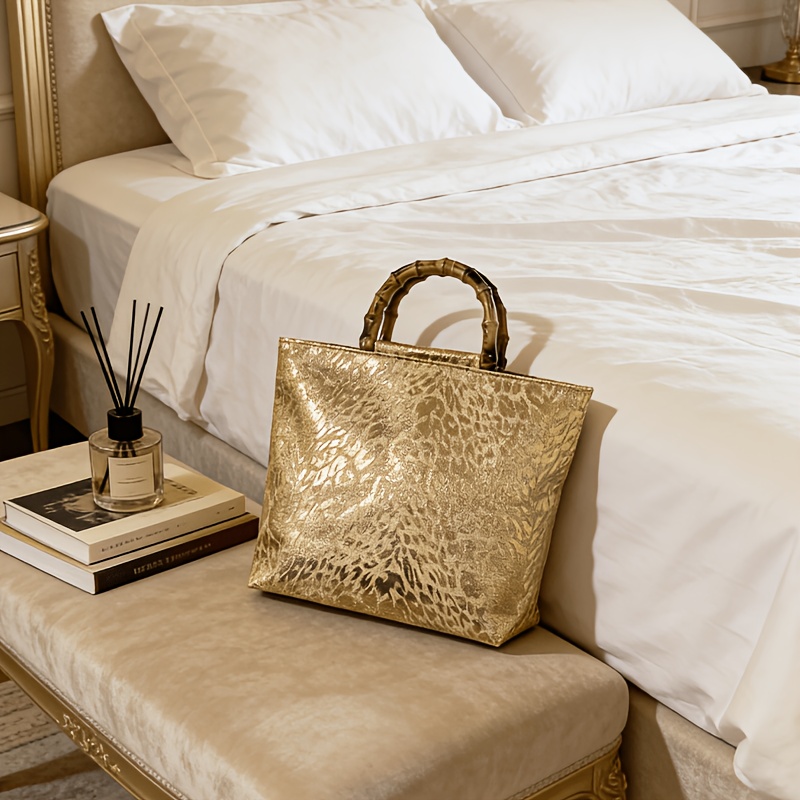 Light luxury metallic gold jac - Luxury Bags Tote ulasan dan harga