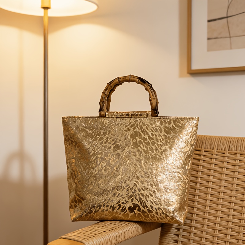 Light luxury metallic gold jac - Luxury Bags Tote ulasan dan harga