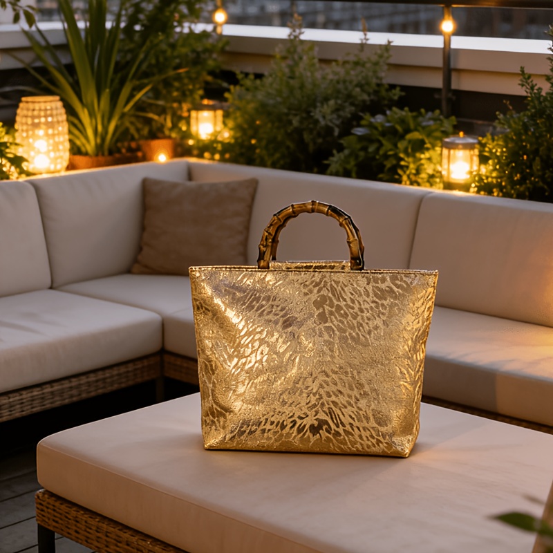 Light luxury metallic gold jac - Luxury Bags Tote ulasan dan harga