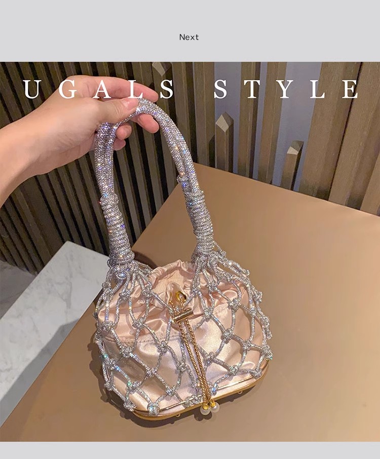 Hollow Out Glitter Rope Woven  - Luxury Bags Supplier ulasan dan harga