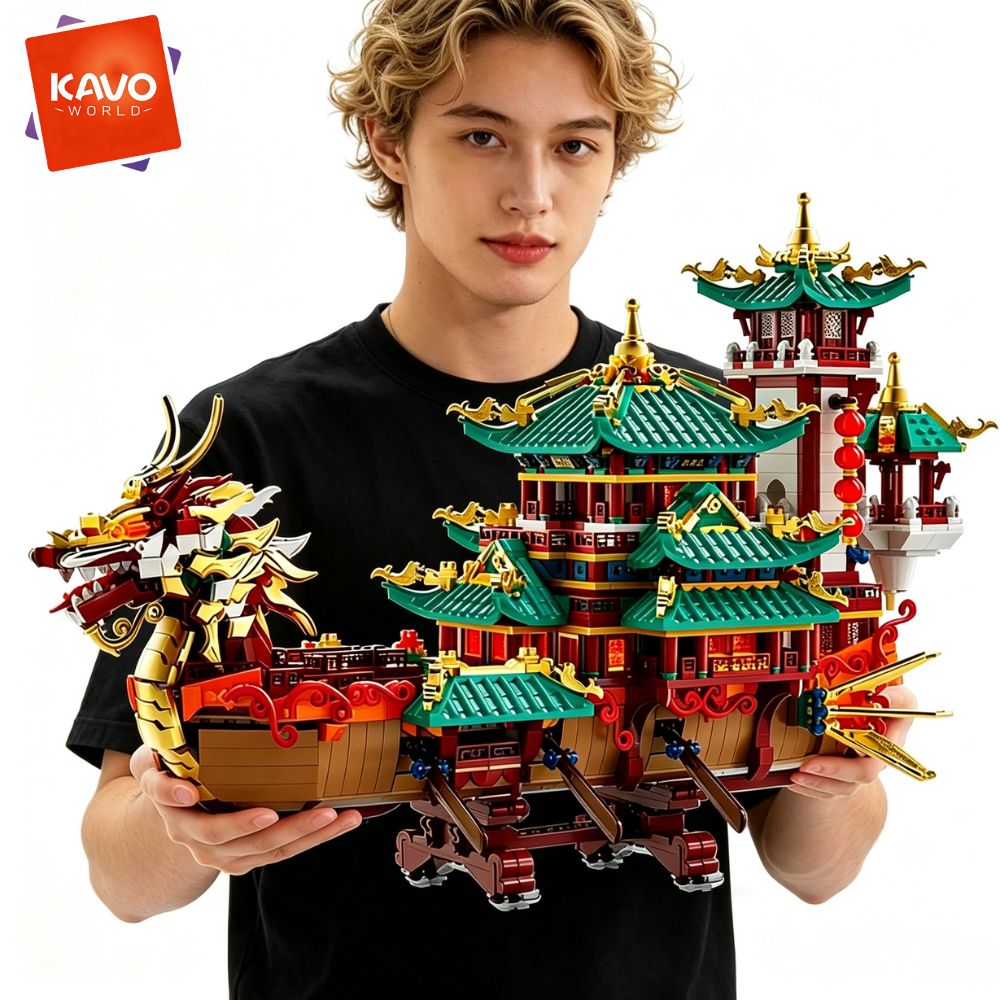 KAVOWORLD 2453pcs Dragon Boat  - Luxury Bags From China ulasan dan harga