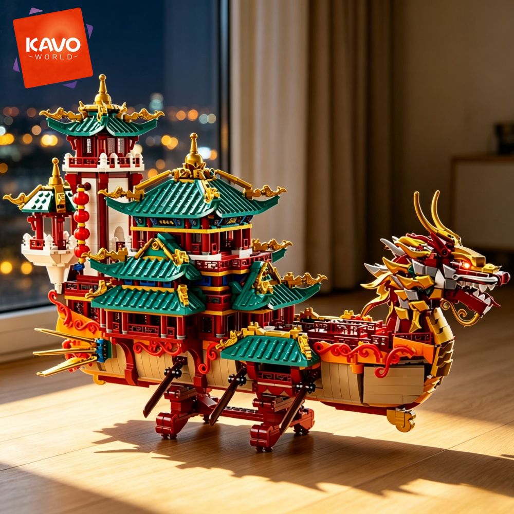 KAVOWORLD 2453pcs Dragon Boat  - Luxury Bags From China ulasan dan harga