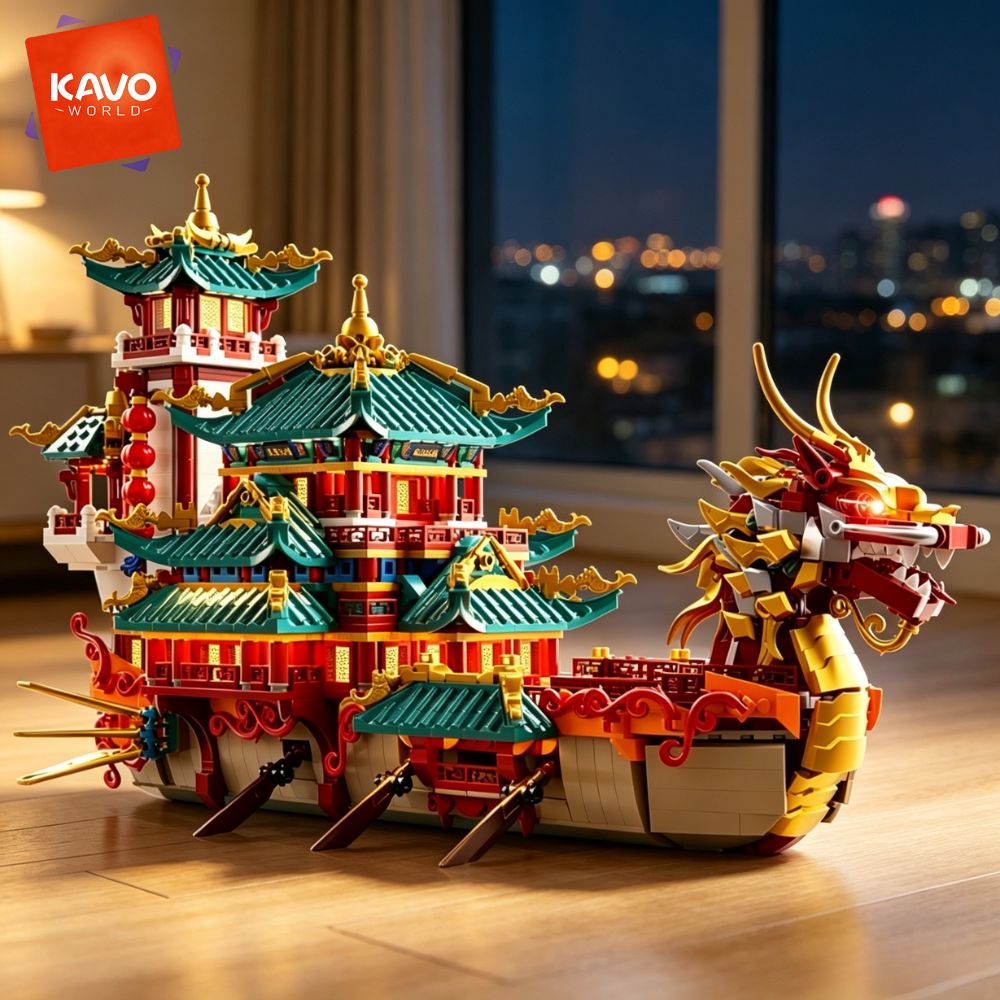 KAVOWORLD 2453pcs Dragon Boat  - Luxury Bags From China ulasan dan harga
