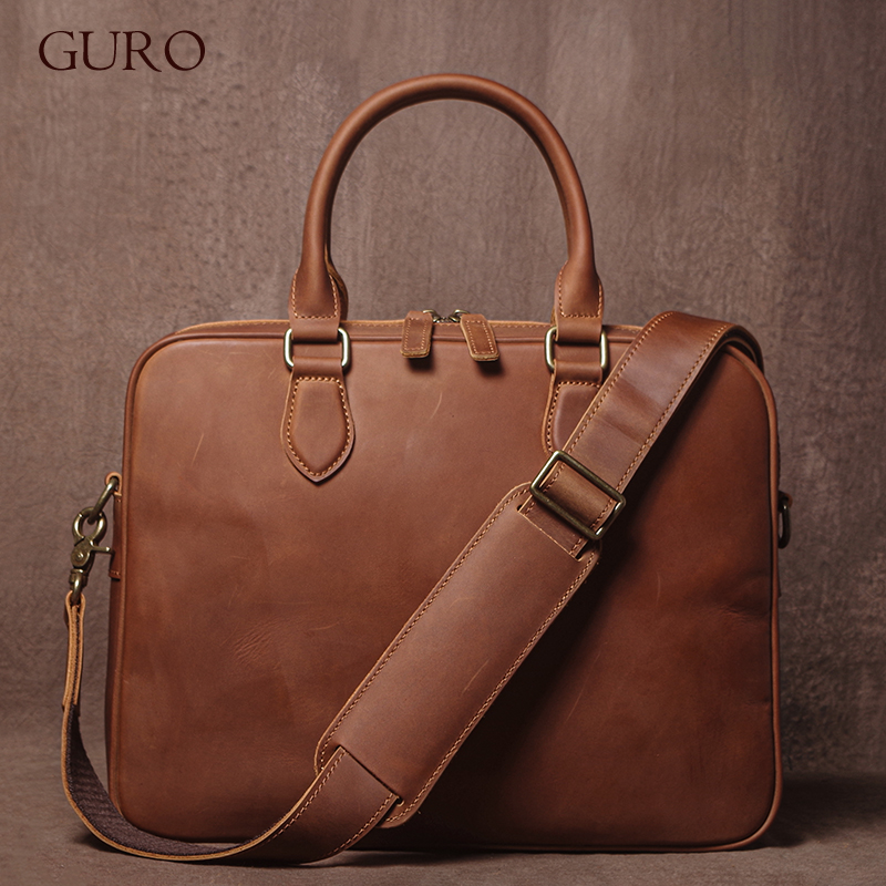GURO Men Crazy Horse Cowhide B - Luxury Bags Leather ulasan dan harga
