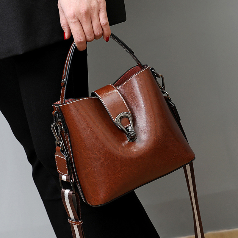 Real Oil Wax Leather Women's B - Luxury Bags From China ulasan dan harga