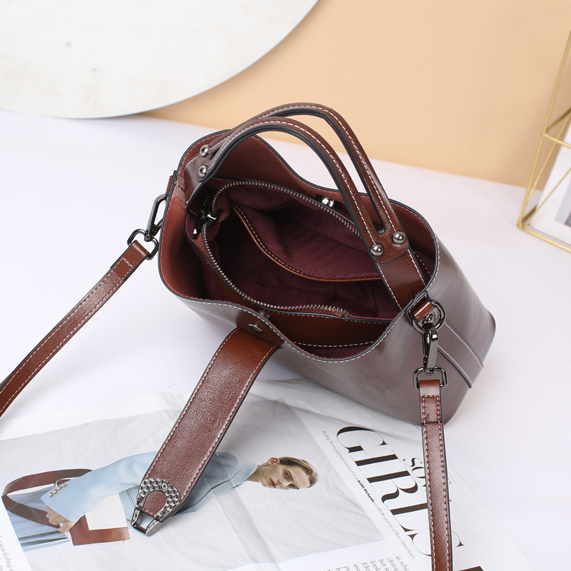 Real Oil Wax Leather Women's B - Luxury Bags From China ulasan dan harga