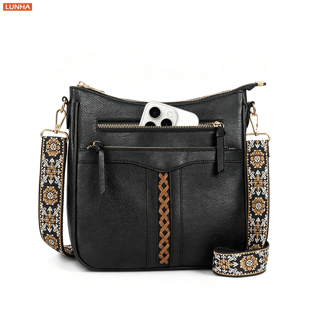 Vintage Braided Bucket Crossbo - Saddle Bag Distressed ulasan dan harga