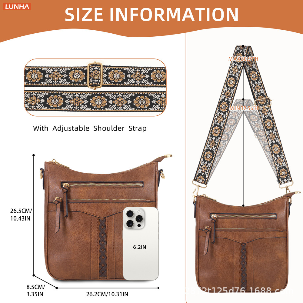 Vintage Braided Bucket Crossbo - Saddle Bag Distressed ulasan dan harga
