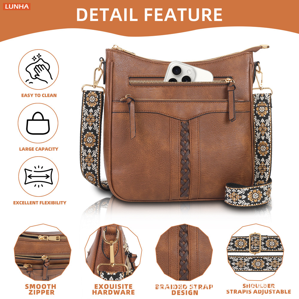 Vintage Braided Bucket Crossbo - Saddle Bag Distressed ulasan dan harga