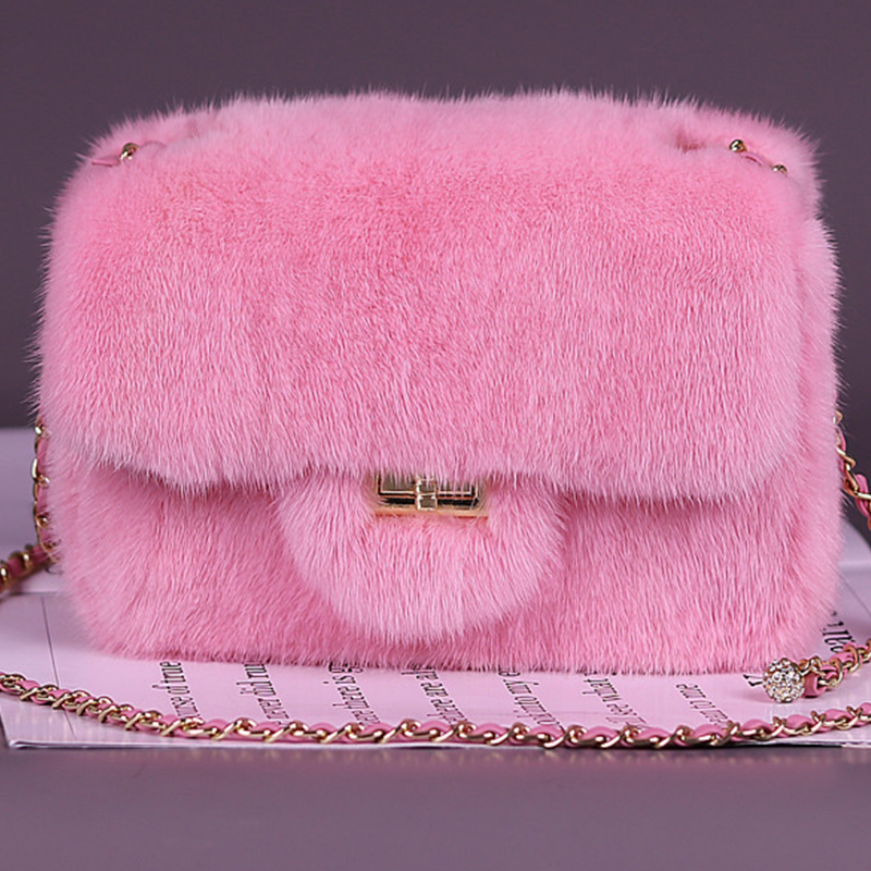 Pure Mink Hair Fashion Women's - Luxury Bags Cute ulasan dan harga